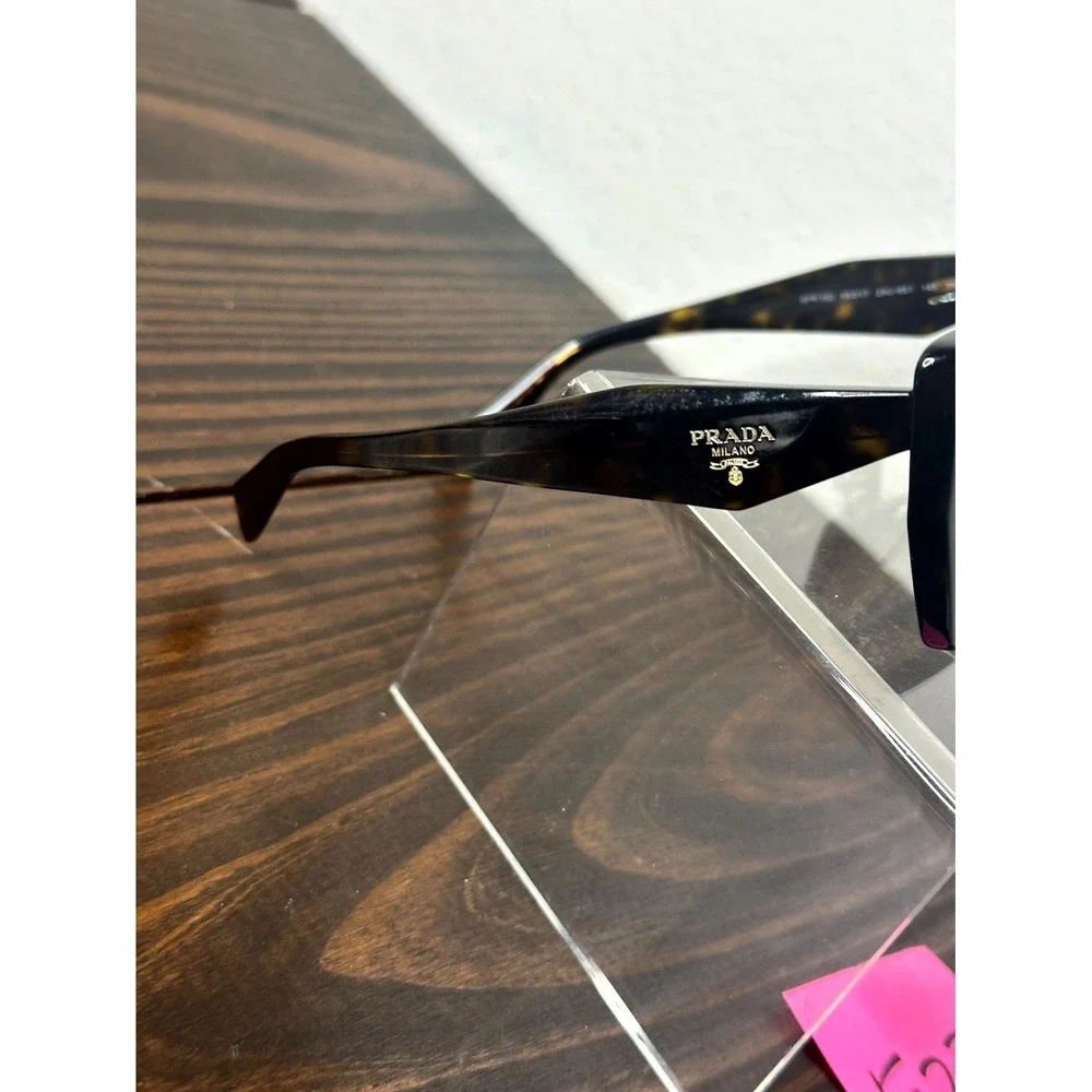 Prada SPR 19Z 2AU-6S1 Women's Brown Tortoise Sunglasses Cat Eye Full Rim 145 mm